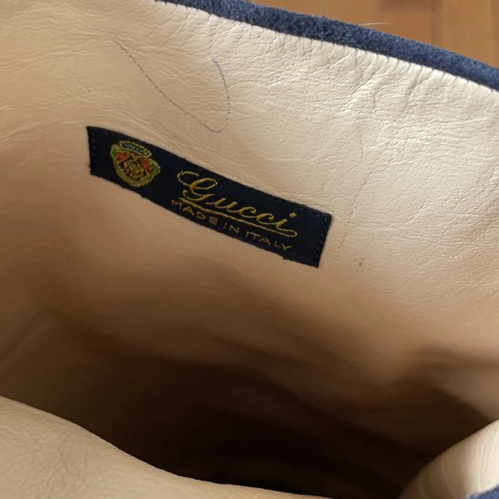 Vintage Gucci Navy Suede Boots - Picture 8 of 8